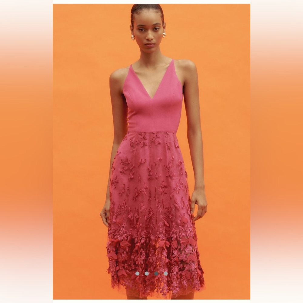 Dress the Population Pink Midi Dress